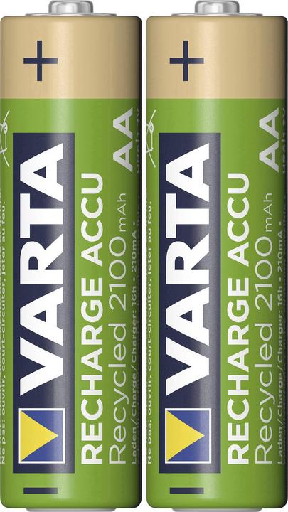 Produktbild Varta Akku AA Recycled AA 2100mAh 2er-Pack (2 Stk., AA, 2100 mAh)