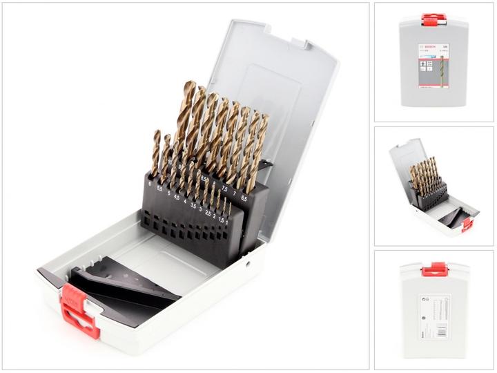Image du produit Bosch Professional Zubehör Jeu de forets hélicoïdaux PRO Stainless Steel HSS-Co, 19 pièces (6 mm, 1 mm, 6,5 mm, 5,5 mm, 10 mm, 1,5 mm, 7 mm, 3 mm, 5 mm, 8,5 mm, 8 mm, 2,5 mm, 9 mm, 3,5 mm, 4,5 mm, 2 mm, 7,5 mm, 9,5 mm, 4 mm)