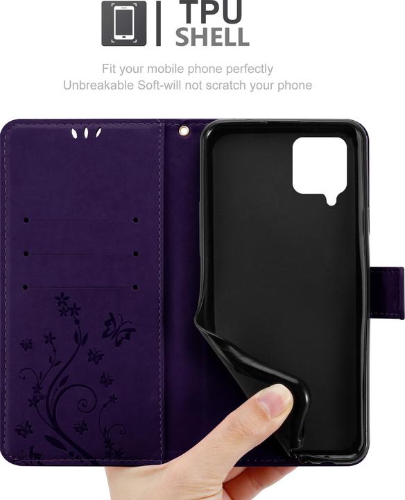 Actual product image Cadorabo Flower Book Cover (Samsung Galaxy A42 5G, Samsung Galaxy M42 5G)