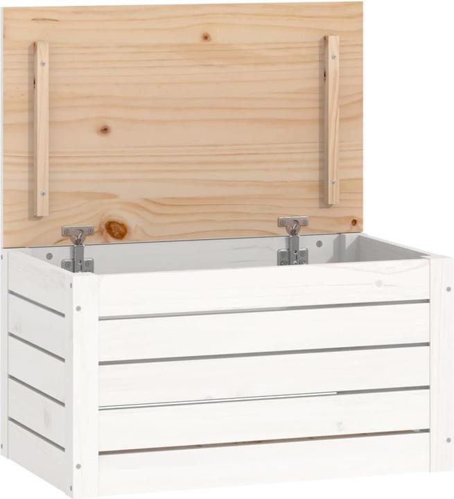 Produktbild VidaXL Truhe Weiss 59,5x36,5x33 cm Massivholz Kiefer,Farbe