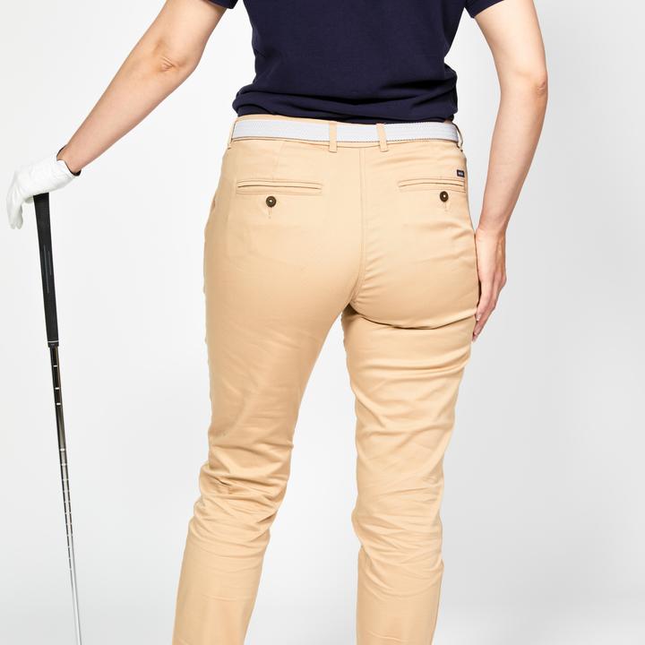 Image du produit Inesis Women's Golf Chino Cotton Trousers - MW500 Beige (30)