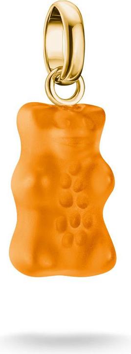 Thomas Sabo Charm-Goldbären-Anhänger in Orange Connect vergoldet (Silber 925, Glas)