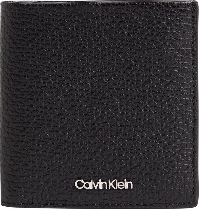 Calvin Klein Herren Minimalism Trifold 6cc W/Münze Reisezubehör-Dreifachgefaltete Brieftasche, Ck Sc