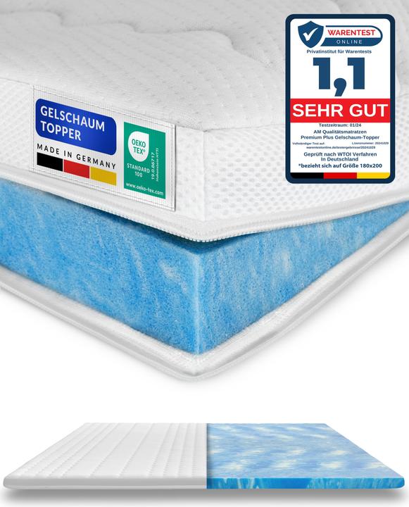 Actual product image AM Qualitätsmatratzen Premium Plus Gel Foam (160 x 200 cm)