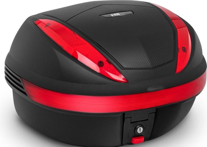 Produktbild MSW Topcase Motorradkoffer Roller Koffer 38 L Karbonbeschichtung inkl. Adapterplatte