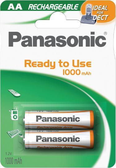 Produktbild Panasonic Rechargeable DECT (2 Stk., AA, 1000 mAh)