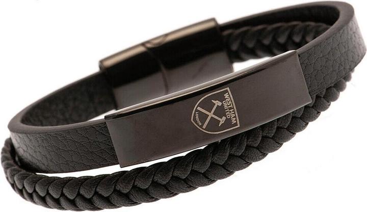 Produktbild West Ham United FC Wappen Armband Leder (100% synthetisches Material)