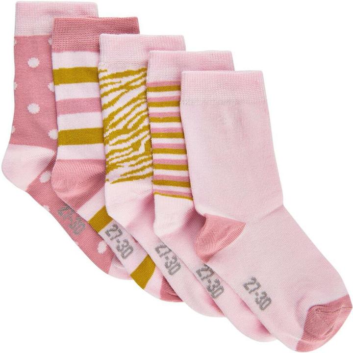Minymo Socken bedruckt 5er Set Light Rose Gr. 35 - 38 (5er Pack, 35 - 38)