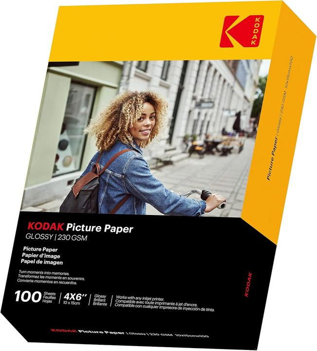 Produktbild Kodak Picture Paper 230g 11.8 mil Glossy 4/6x100 (9891164) (230 g/m², 10 x 15 cm, 1 x)