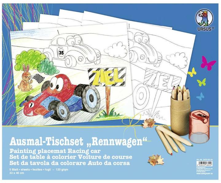 Actual product image Ursus Colouring in table set racing car (1 x, 33 x 40 cm)