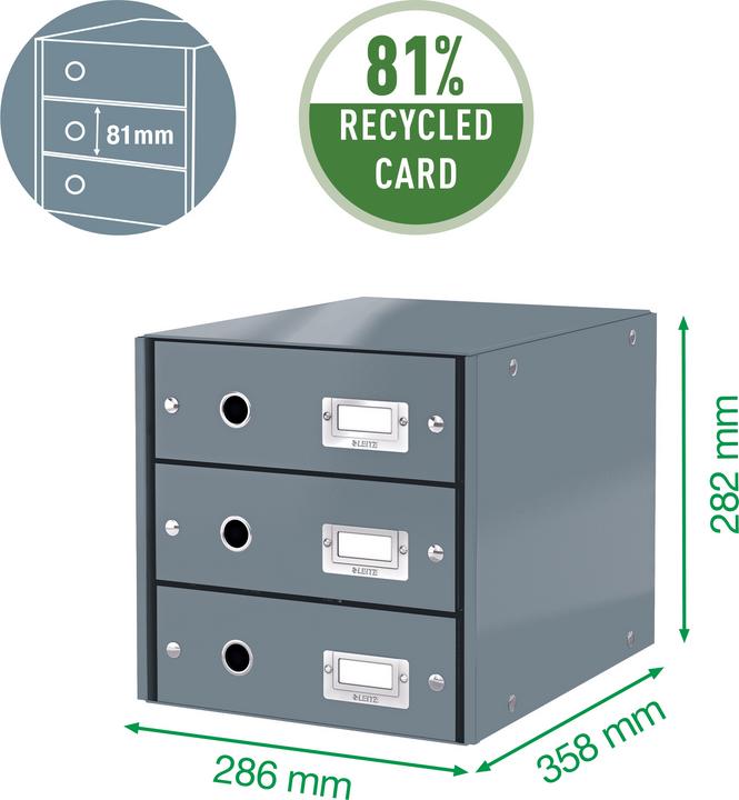 Produktbild Leitz WOW Click & Store Schubladenset (A4)