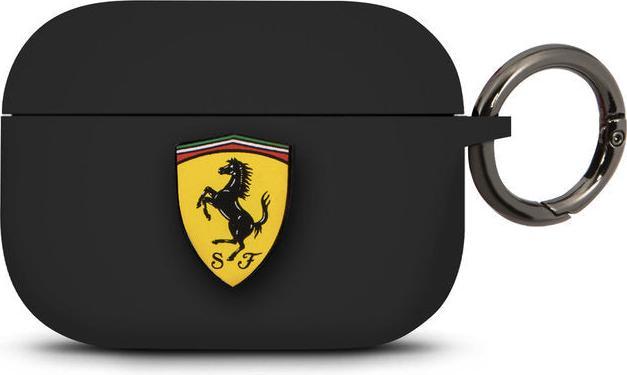 Produktbild Ferrari Silicone Case Black, für Apple Airpods Pro, FEACAPSILGLBK (Kopfhörer Hülle)