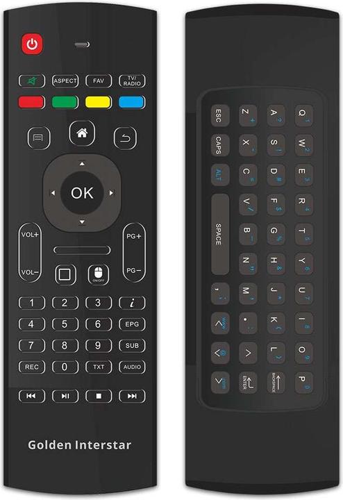 Actual product image Golden Interstar Airmouse with keyboard (Device-specific remote control, Radio Frequency (RF), Infrared)
