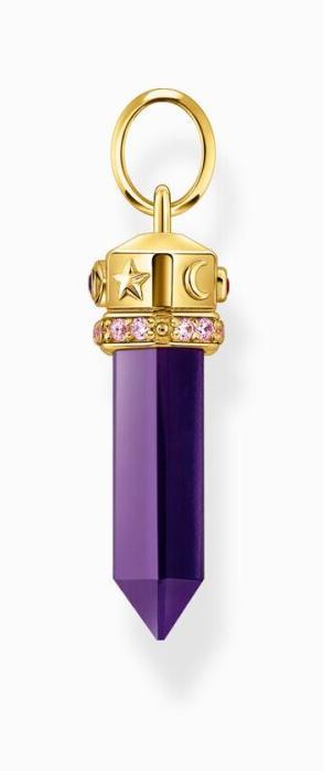 Produktbild Thomas Sabo Kettenanhänger mit facettierten imitierten Amethyst vergoldet (925er Silber)