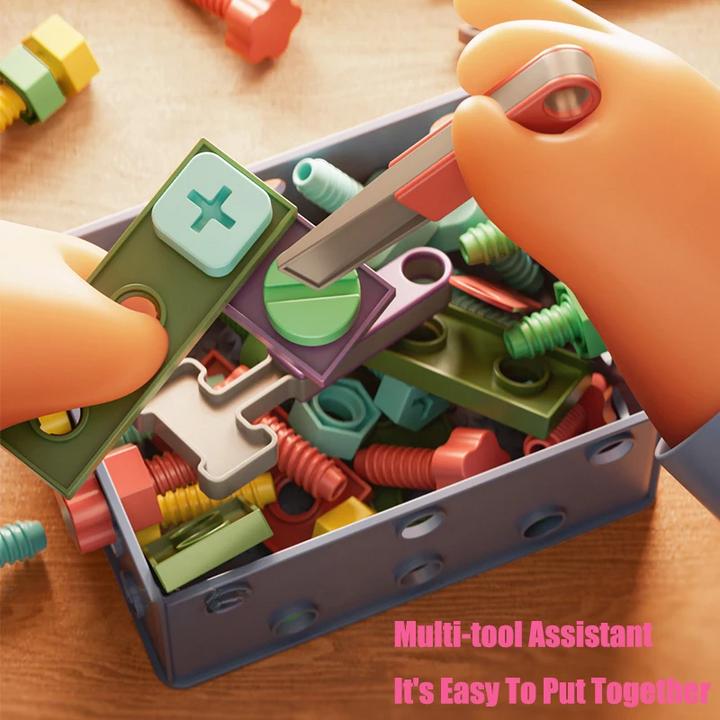 Actual product image Activity Board DIY Screw Repair Kit Toy for Children Mother Disassembly Assembly Tool Set Creative 3D