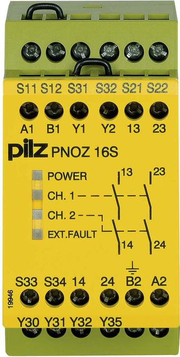 Produktbild Pilz Sicherheitsrelais 24Vdc/110Vac