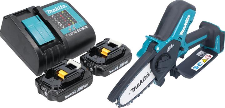 Productafbeelding Makita DUC 101 SA201 Akku Astsäge 18 V 10 cm Brushless + 2x Akku 2,0 Ah + Ladegerät (Accu kettingzaag)