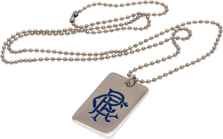 Produktbild Rangers FC Emaille Wappen Hundemarke und Kette (100% synthetisches Material)