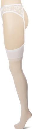 Actual product image Amorable by Rimba Rimba 1427 Garter Belt + Stockings White One Size (One size)