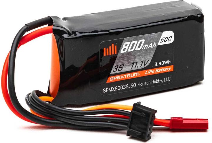 Produktbild 800mah 3s 11.1v 50c lipo, 18awg jst (11.10 V, 800 mAh)