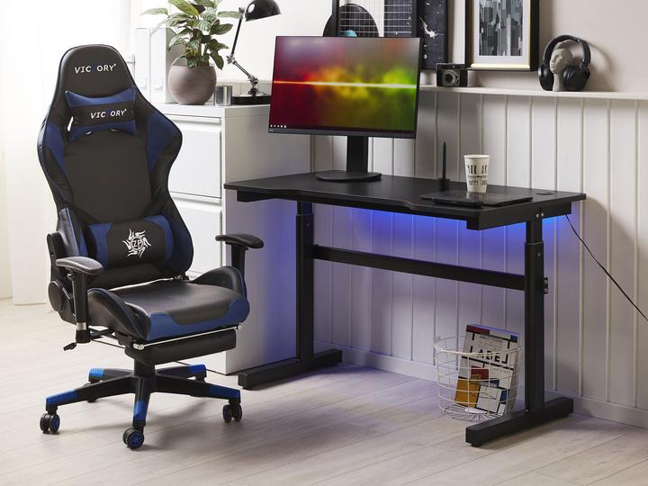 Immagine prodotto Beliani Tavolo da gioco nero 120 x 60 cm Illuminazione LED RGB regolabile manualmente DURBIN