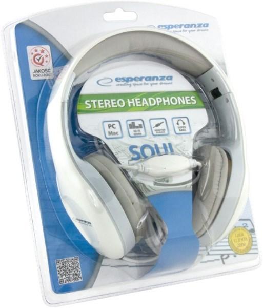 Actual product image ESP eranza EH138W headphones/headset Head-band connector White (ANC, Cable)