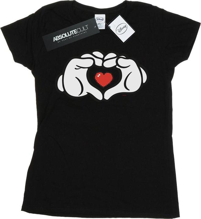 Immagine prodotto Disney Mickey Mouse Heart Hands Maglietta Donna (XXL)