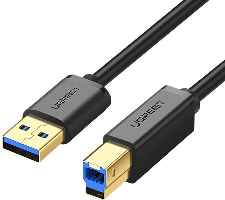 Image du produit Ugreen Câble d'imprimante USB 3.0 A-B US210, 1m (noir) (1 m, USB 3.0)
