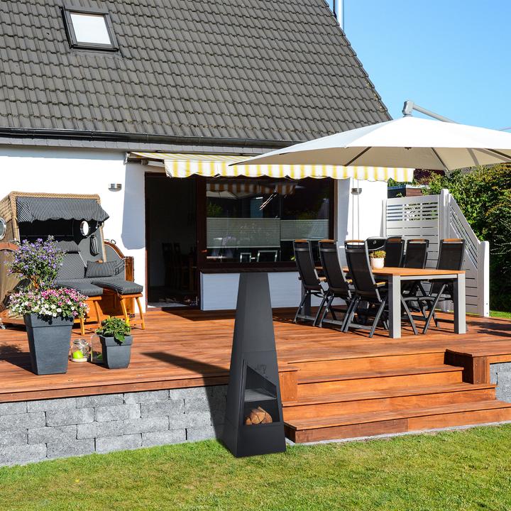Actual product image Relaxdays Garden fireplace