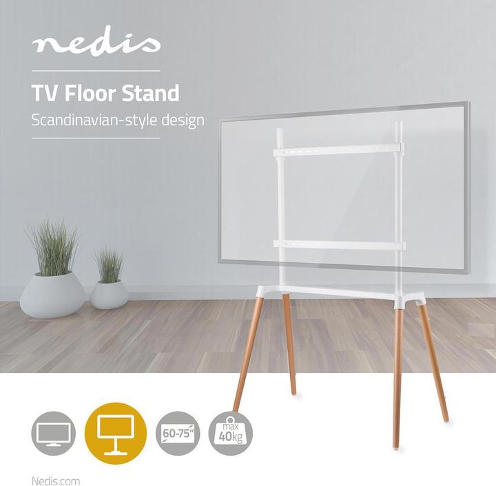 Image du produit Nedis Support TV au sol 60 - 75 " poids maximum supporté par l'écran : 40 kg Design scandinave A (75", 40 kg)