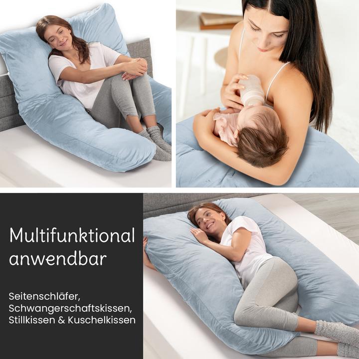 Image du produit Bestschlaf Multifunktions-Körperkissen, Schwangerschaftskissen in U Form, Stillkissen mit abnehmbarem und