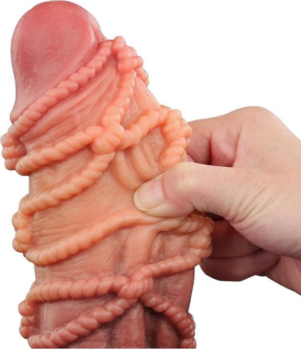 Actual product image Lovetoy Extreme Dildo with Rope Motif 24 cm