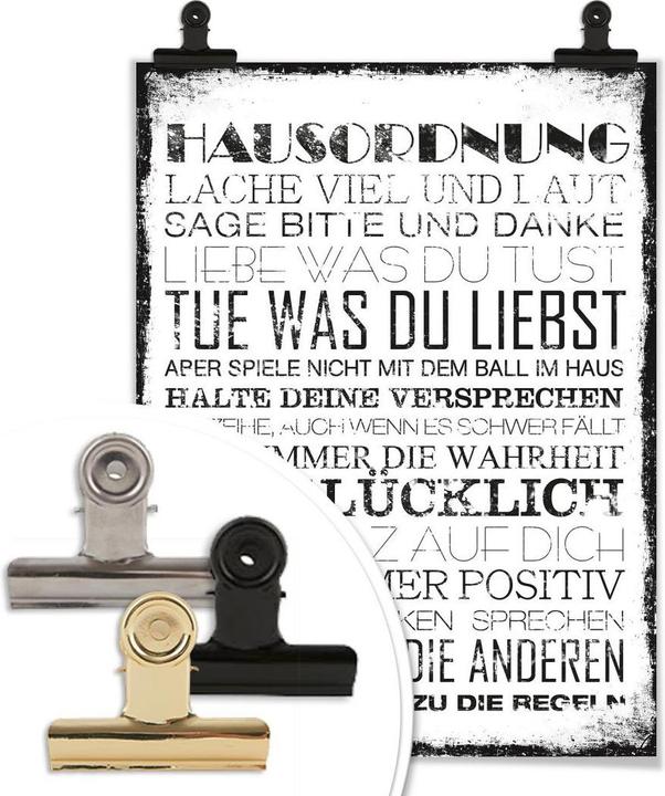 Actual product image Trenddeko Poster house rules 24 x 30 cm, paper (24 x 30 cm)