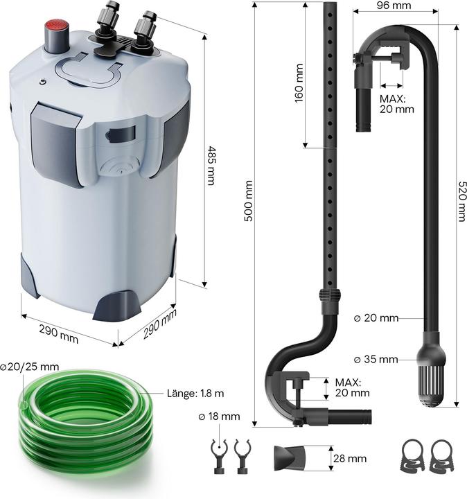 Produktbild SunSun HW-404B (600 l, Aussenfilter, Süsswasser, Salzwasser)