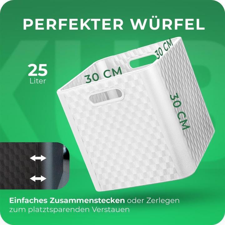 Actual product image Novaliv 3X Box 30x30x30 cm Weiss Boxen für Kallax Regal Körbe 30x30 Aufbewahrungsbox Regal als Schran (30 x 30 x 30 cm, 25 l)