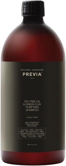 Previa Tea Tree Oil & Green Clay Purifying Shampoo (1000 ml, Flüssiges Shampoo)
