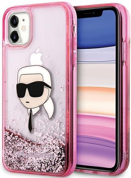 Produktbild Karl Lagerfeld KLHCN61LNKHCP iPhone 11/ XR różowy/pink hardcase Glitter Karl Head (Apple iPhone 11)