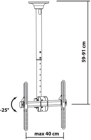 Immagine prodotto Jolly Line G.B.S. Elettronica TCM-3280 2,03 m (80') Bianco (Soffitto, 80", 50 kg)