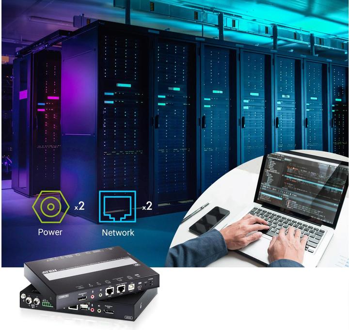 Actual product image Aten KVM over IP switch