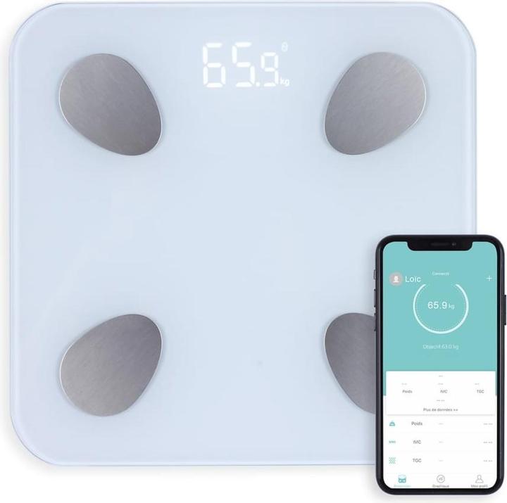 Livoo Échelle de graisse corporelle Bluetooth intelligente (180 kg)