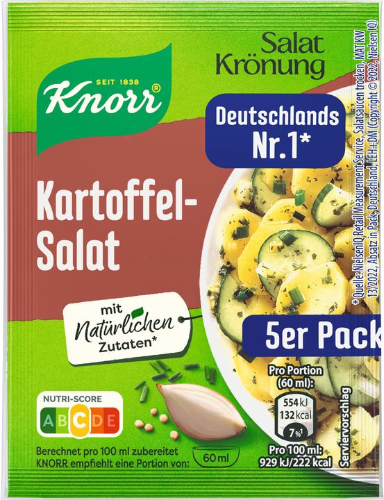 Actual product image Knorr Salatkrönung Potato Salad 5-pack yields 600 ml (40 g)