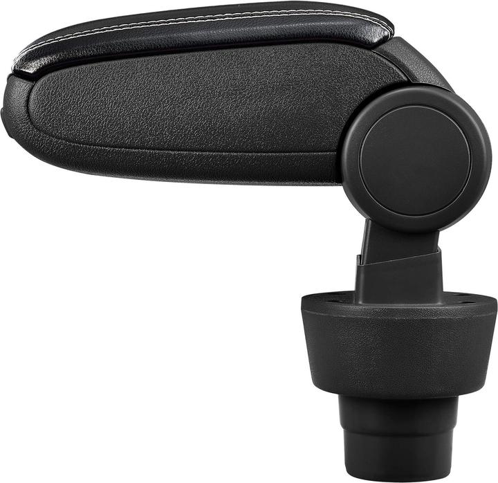 Actual product image Pro-Tec Centre armrest BMW Mini R50 R53 storage compartment imitation leather black white stitching