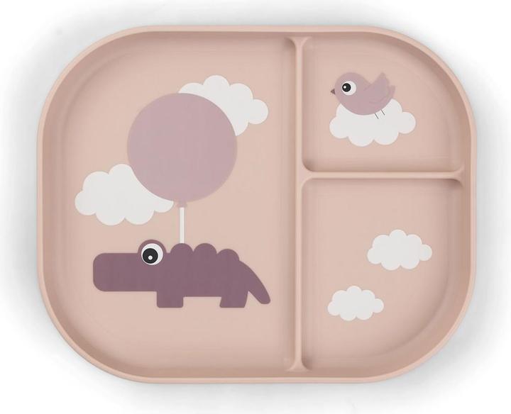 Actual product image Done by Deer Menu plate Foodie Happy clouds Pink