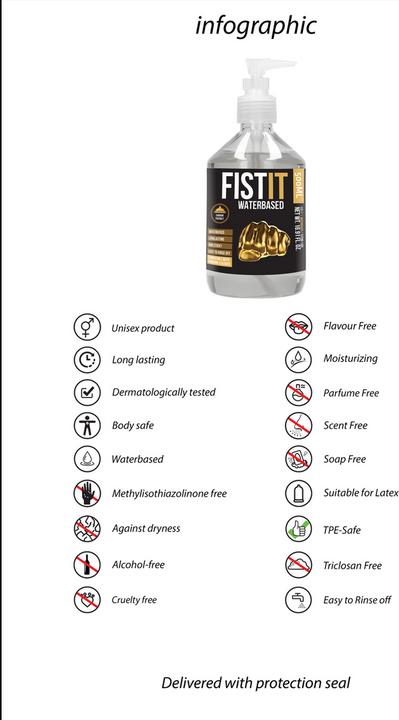 Produktbild Pharmquests Fist It - Waterbased - 500 ml - Pump (500 ml)