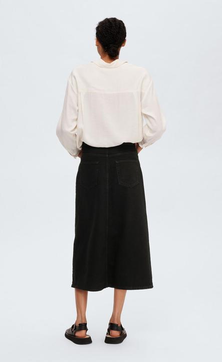 Immagine prodotto Selected Femme Gonna midi di jeans nera (34)