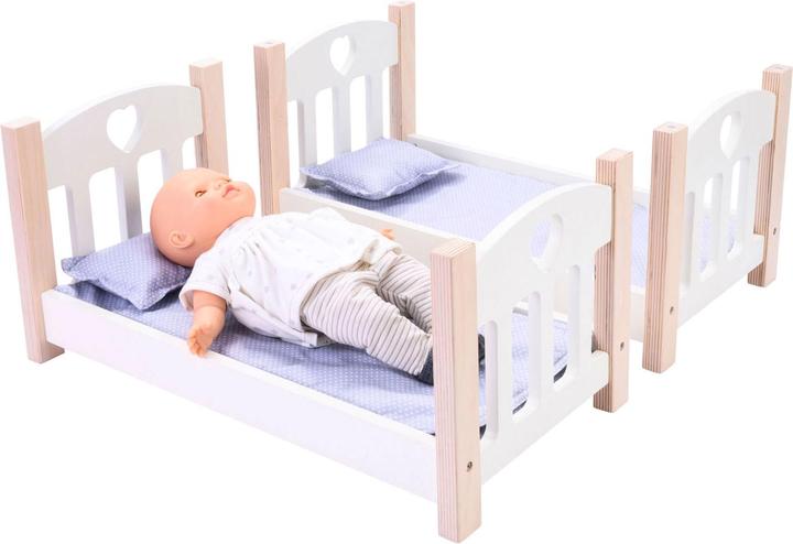 Produktbild Weible Puppen-Etagenbett Grau/Weiss