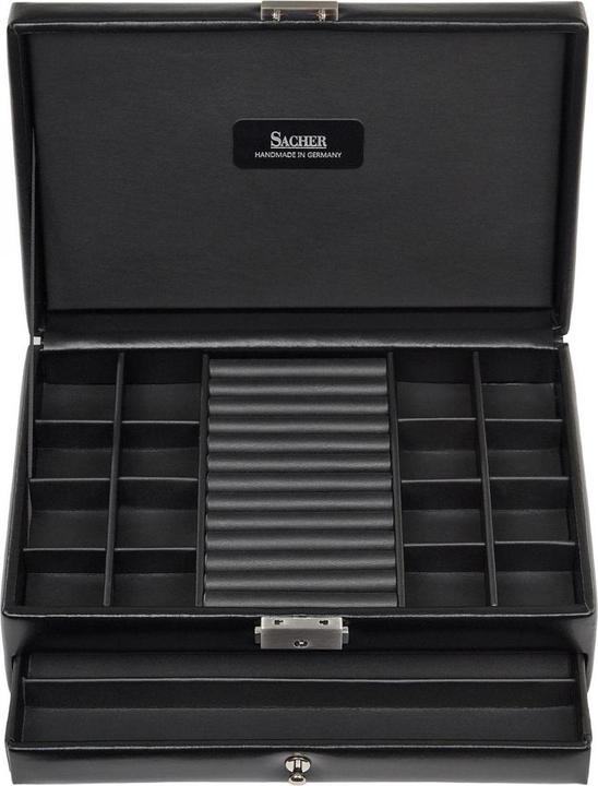 Immagine prodotto Sacher 2040.0104N04 - Anello e astuccio da collezione nero esclusivo in pelle nera