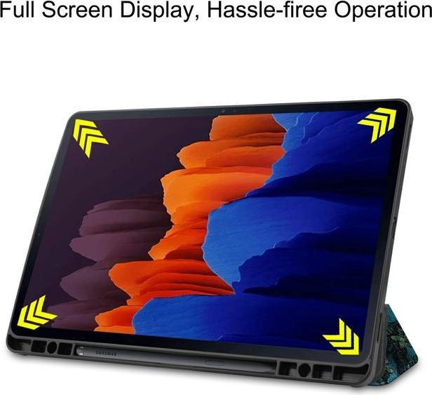 Produktbild MU Style Dreifach faltbare Hülle mit Muster (Galaxy Tab S7+)