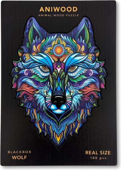 Aniwood Puzzle Motiv Wolf (S) (100 Teile)