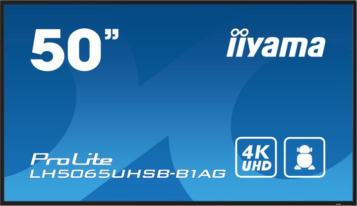 Actual product image iiyama 50" 3840x2160, UHD VA panel, Haze 25%, 8 (3840 x 2160 Pixels, 49.50")